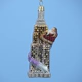 Kurt Adler 4-Inch Glass New York Ornament with Santa Sliding