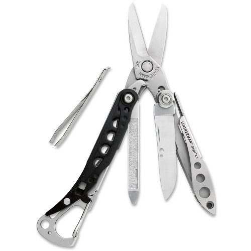 Leatherman L831245 Tool Style CS, Edelstahl/Schwarz - der kleine Bruder des Skeletools mit Karabiner