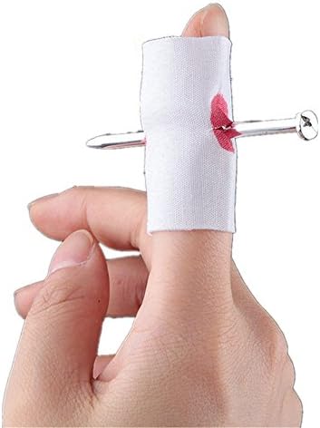 HOPU Nail Through Finger Funny Trick Wear Refers to Nail for Hollaween Pack of 5 PC