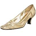 J.Renee Women's Petal Pump,Gold,9.5 WW