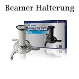 Schwenkbare Beamerhalter Beamer Halterung Befestigung VESA Silber Deckenhalterung für Acer K11
