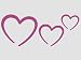 Wandtattoo Herzchen 3 süße Herz Wandsticker (HZ1)P