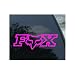 FOX RACING LOGO W/FACE - 6 HOT PINK Decal - NOTEBOOK, LAPTOP, IPAD, WINDOW, WALL, CAR, TRUCK, MOTORCYCLE