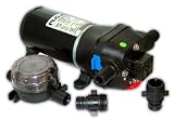 FloJet 04325143L Marine Washdown Pump with Nozzle (4.5-GPM, 40-PSI, 12-Volt, 11-Amp)
