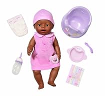 Zapf Creation 803646 - Baby Born mit magischem Töpfchen, dunkelhäutig