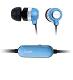 iLuv i353BLU Aluminum In-ear Stereo Earphones with Volume Control (Blue)
