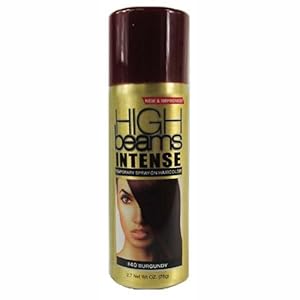 high beams Intense Temporary Spray on Hair Color, Burgundy, 2.7 Ounce