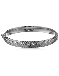 Sterling Silver 8mm Diamond-Cut Bangle Bracelet