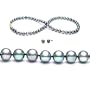 AugustinaJewelry Freshwater Cultured Pearls Set 18 Inches 1-Strand 7-8mm Black Pearl Necklace & 7-8mm Black Pearl Earrings