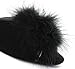 Dunlop Marilyn Black Womens Wedge Slipper Mules