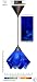 Jezebel Radiance® Flame Pendant Small. Hardware: Brown. Glass: Cobalt Navy Blue