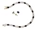Genuine Sapphire and Diamond Tennis Bracelet with Free Earrings