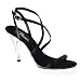 4 Inch Sexy Prom Shoe Stiletto Heel Ankle Wrap Black Leather