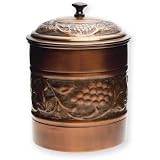 Antique Embossed Copper Finish Cookie Jar
