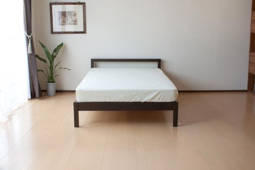 シンプルデザインタモ材セミダブルベッドMJ-bed m-bed-sd