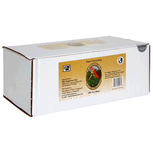 Bombay Chai Darjeeling Gold Black Tea, Tea Bags, 100-Count Boxes (Pack of 4) by Bombay Chai