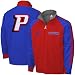 adidas Detroit Pistons Royal Blue-Red Midweight Full Zip Jacket
