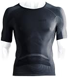 FALKE Herren/uni Sport-Unterw&auml;sche Running Athletic Fit Shortsleeved Shirt, black, L, 39542