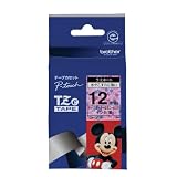 ブラザー工業 TZeテープ ディズニーテープ(ミッキー&ミニーピンク/黒字) 12mm TZe-DP31