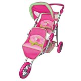 Lilidou - 113863 - Poup�es  - Poussette Jumeaux 3 Roues L'Un Derriere L'Autrepar Logitoys