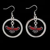 NBA Atlanta Hawks Floating Logo Hoop Earrings