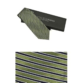 Classic Silk Necktie by Mystic Clothing, includes Gift Box and 100% Pure Silk Striped Neck