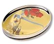 Asian Birds & Flowers - Oval Glass Paperweight