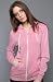 Alternative Apparel The Unisex Rocky Eco-Fleece Zip Hoody in Eco Pink hood ,Sweatshirts for Women