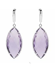 Sterling Silver Rose de France Amethyst Earrings -- LIFETIME WARRANTY