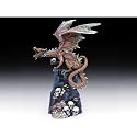 Dragon Holding Ball with Skulls Figurine