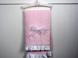 New Boutique Pink Girl Minky Dot Chenille Baby Blankets FREE SHIPPING!