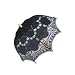 Battenburg Lace and Floral Parasol, Medium Size in White