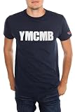 YMCMB White Logo Navy Slim-Fit T-Shirt 2XL