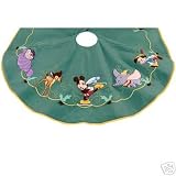 Disney Store World of Disney Christmas Tree Skirt with Characters Cheshire Cat Bambi Mickey Pinocchio Dumbo