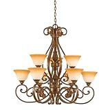 Belle Epoque Two Tier Chandelier, Quoizel BQ5009AQ