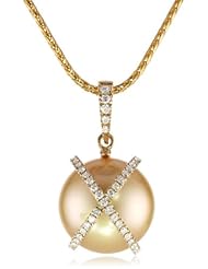 TARA Pearls Xs and Os Gold Pendant Necklace, 18"