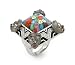 Millacreli Faceted Multicolor Murano Glass Ring title=