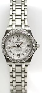 Concord Saratoga all Stainless-Steel Diamond Bezel Mozaic Dial Mini from concord