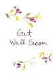 Get Well W/ Floral Frame