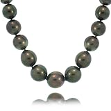 Tahitian Pearl Necklace 14K Gold Diamond Clasp New