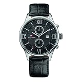 Tommy Hilfiger Men's Weston Watch 1710290 with Black Dial and Black Leather Strap
