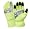 Safety Green Waterproof HI-VIS Work Gloves With Reflective Tape, Size Large