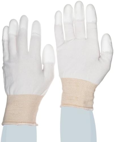 SHOWA BO600 Polyurethane Fingertip Coating Glove, 13-Gauge Engineered Nylon Liner, Small (Pack of 12 Pairs)