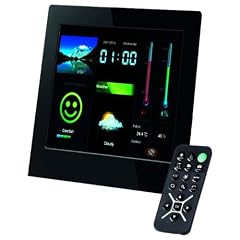 Intenso Weatherstar Digitaler Bilderrahmen mit Wetterstation (20,32cm (8 Zoll) Farbdisplay, SD/SDHC/MMC/MS Slot, Fernbedienung) schwarz