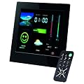 Intenso Weatherstar Digitaler Bilderrahmen mit Wetterstation (20,32cm (8 Zoll) Farbdisplay, SD/SDHC/MMC/MS Slot, Fernbedienung) schwarz