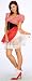 Accessories Womens Sexy Crinoline Slip Petticoat Short White Skirt with Fancy Teardrop Lace Trim
