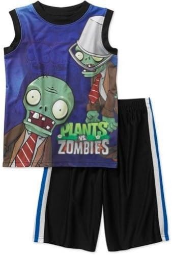 Boy Plants Vs Zombies 2 PC Muscle T Shirt Short Set