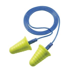 AO Safety/3M Tekk 318-1009 EAR Corded Push-In Earplugs with Grip Rings, 200-Pair