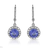 Earrings With 4.26ctw Precious Length 27mm