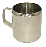 Stainless Steel Milk Jug for Expresso Machines with Frother Nozzle for Latte and Cappuchino
